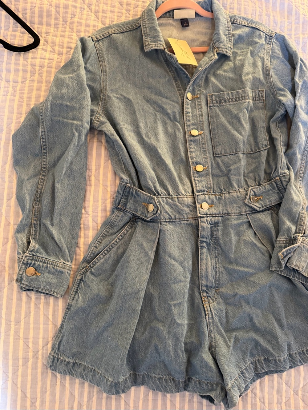 NWT Jean Long Sleeve/Shorts Overall Jumpsuit